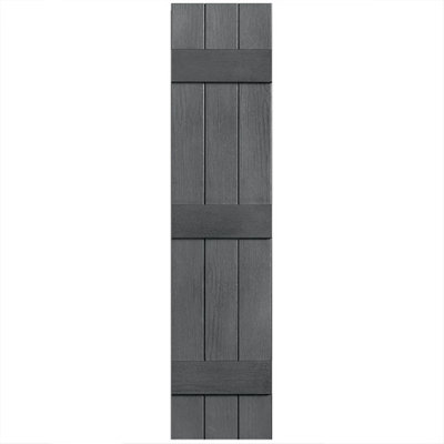 Three Batten, Three Board Closed Vinyl Shutters Pair