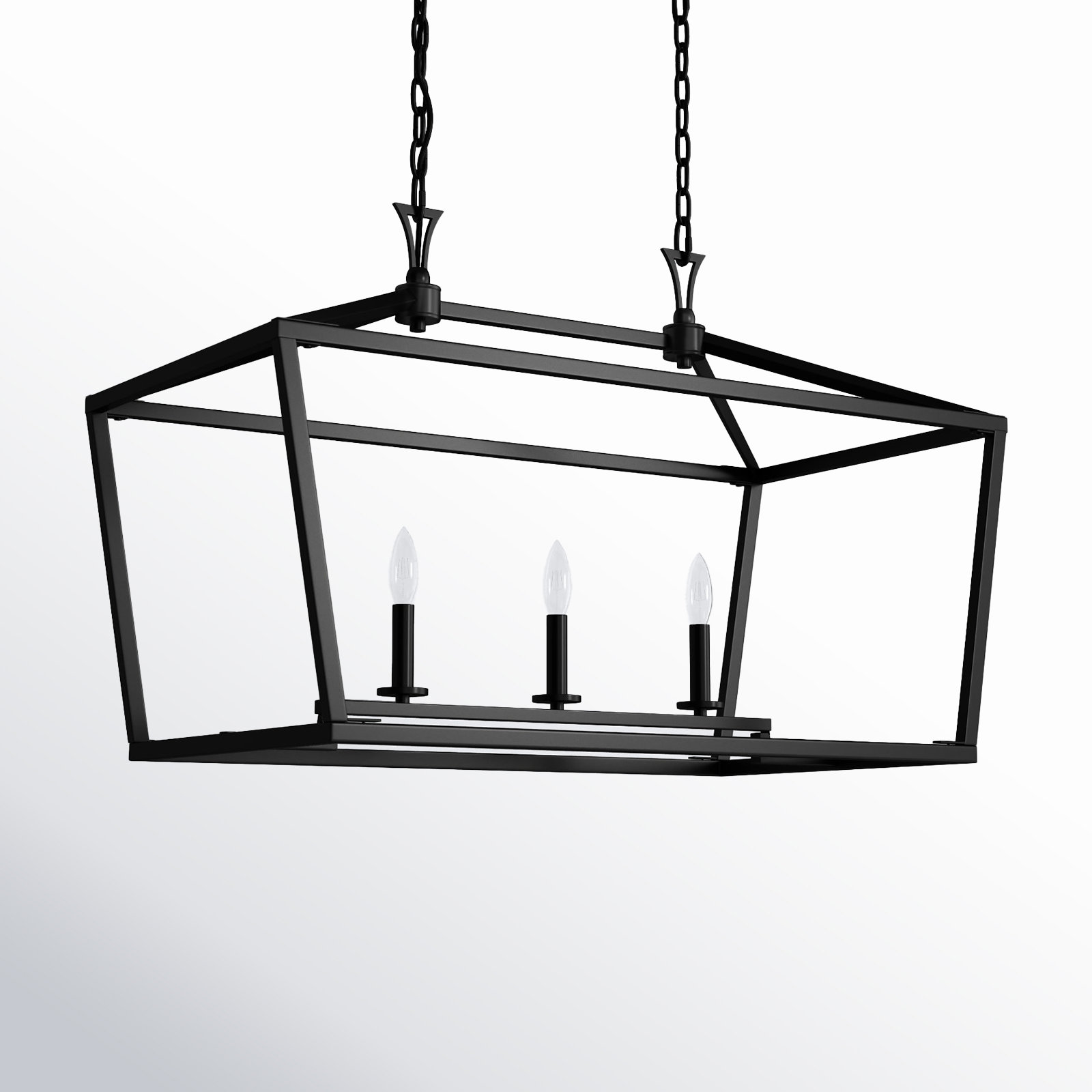 Hastings Dimmable 3-Light Pendant, Matte Black
