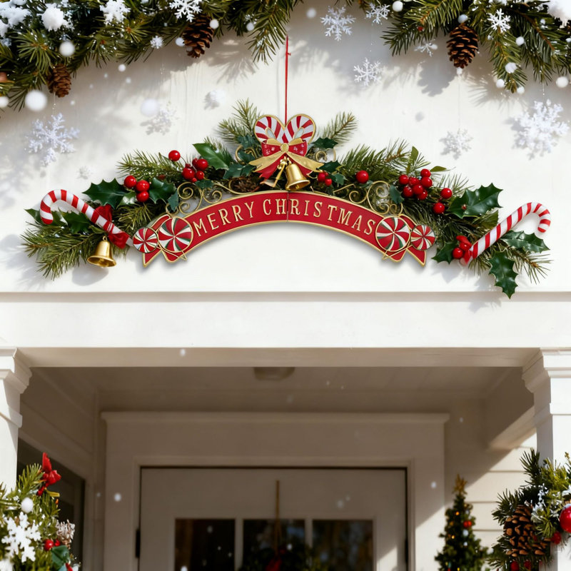 Grande affiche de joyeux Noël pour la décoration de Noël du porche extérieur