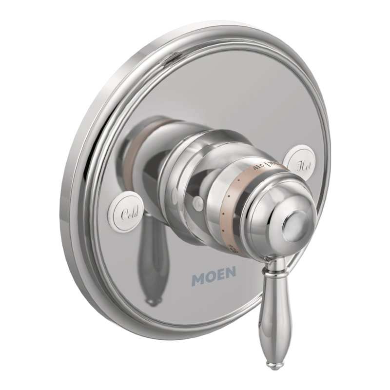 Weymouth Exacttemp Faucet Trim with Lever Handle, Chrome