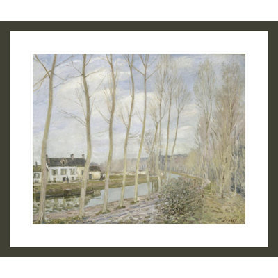 The Loing's Canal by Alfred Sisley -Framed Giclee Print