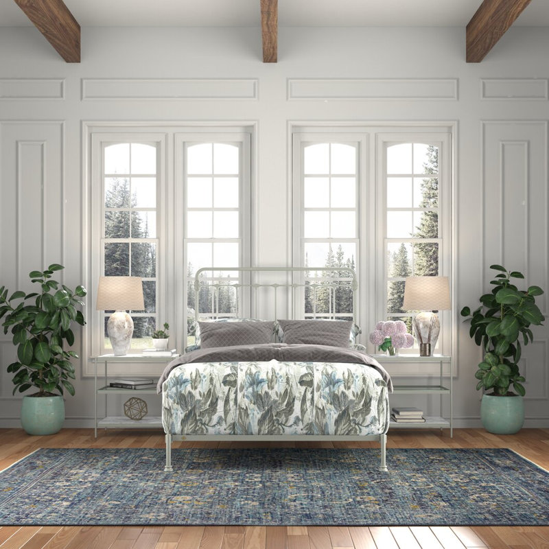 160 Picket Fence Bed | Hidden Foot Standard, Queen, Sage Green