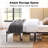 Bed Frame With Vintage Wood Headboard & Footboard-1801341650