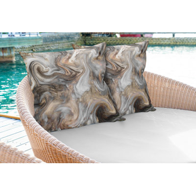 Marble Outdoor Reversible Pillow Cover