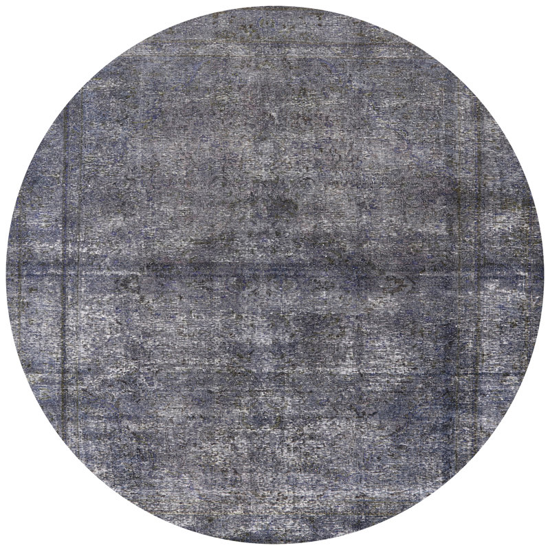 Tapis gris Ishee, Rond 3 pi