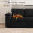 U Shape Sectional Sofa with Pull Out Bed, Sleeper Sectional Couch with Storage, Black-93679248