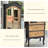 Modern Burlywood Solid Wood Display Stand