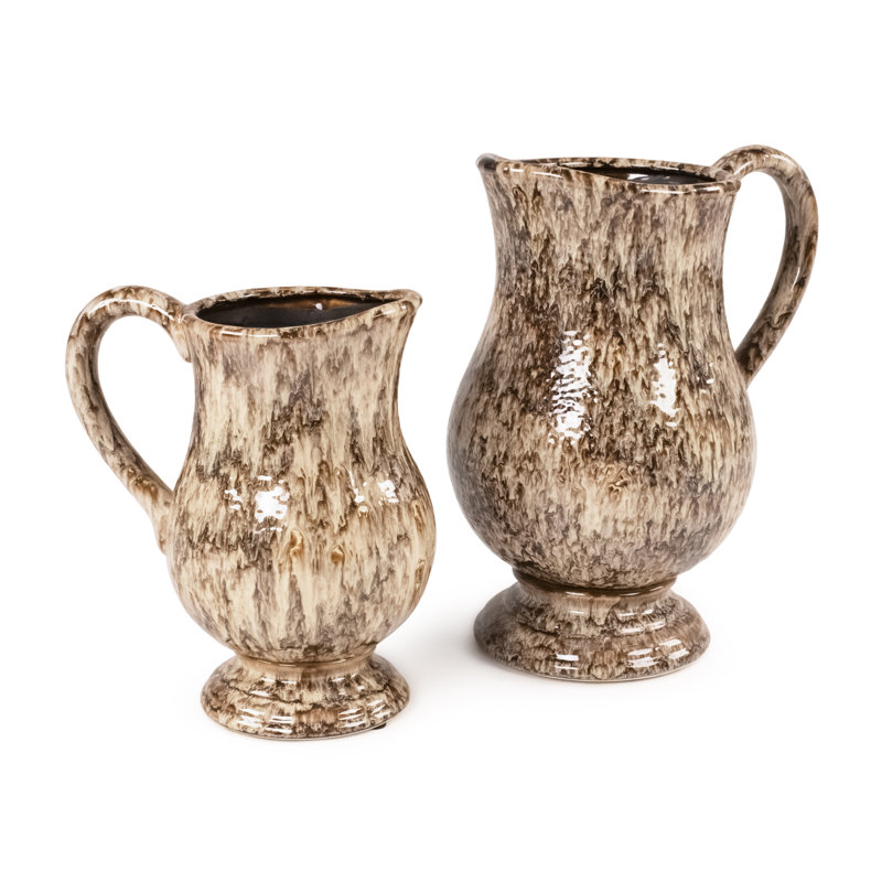 Jennaleigh Ceramic Pitcher, 11" H x 6.5" W x 9.5" L