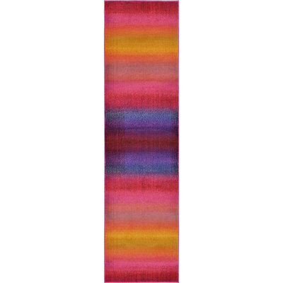 Eddins Washable Striped Indoor Rug