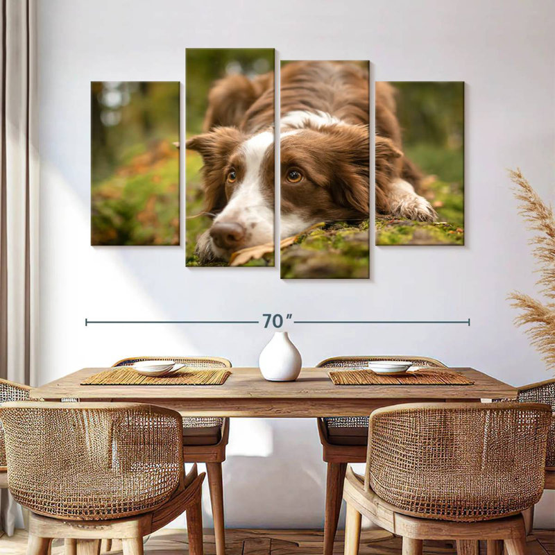 Brampt Lovable Border Collie, 42" H x 68" W