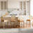 Wooden Bar Stools Set Of 4 With Natural Rattan Back