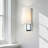  Modern Chrome Bedroom Wall Lamp with fabric Shade for Hallway Living Room
