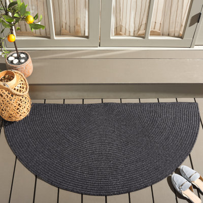 Tapis bleu foncé / ivoire tissé à la main Trombetta