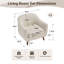 Chaise d'appoint Kaya Modern Upholstery - ensemble de 2-1842641812
