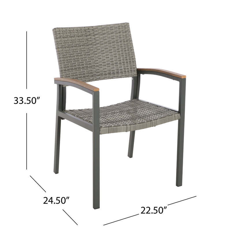 Ensemble repas d'extérieur 7 pièces Beckham, H 29,6 po x L 70,3 po x l 36 po