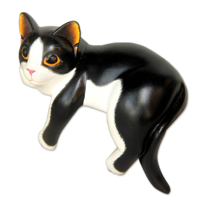 Sculpture Somersall, chat tuxedo balinais signé