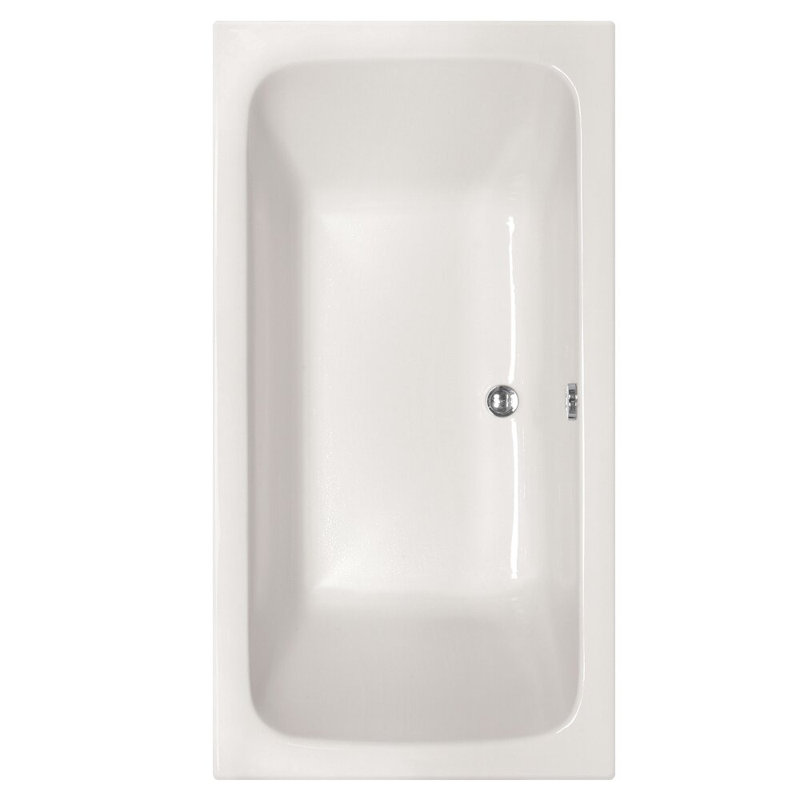 Kira 60'' L Soaking Bathtub, Satin Chrome, White