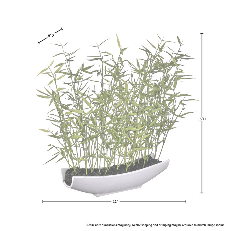 Bambou artificiel 15 po en pot