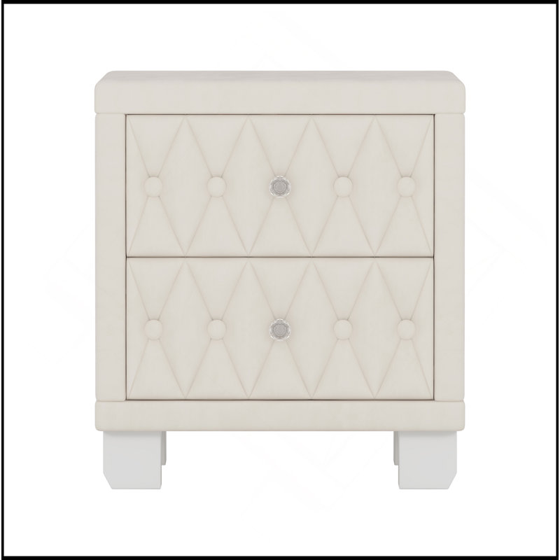 Table de chevet Velvet, Beige