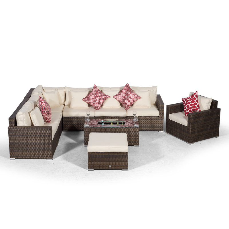 Yancey 5 Seater Rattan Corner Sofa Set