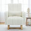 Chaise berçante en velours avec coussin en velours blanc