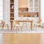 Faux Leather Rattan Back Dining Chairs-8919310
