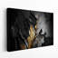 Art mural sur toile de luxe abstrait noir, doré et gris, toile tendue moderne, prête à être accrochée-1014675110