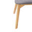 Chaise de salle à manger moderne en bois d'hévéa avec siège rembourré Hana-732930945-732930946