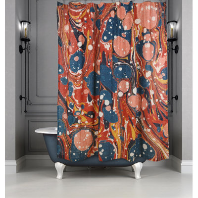Rideau de douche marbré