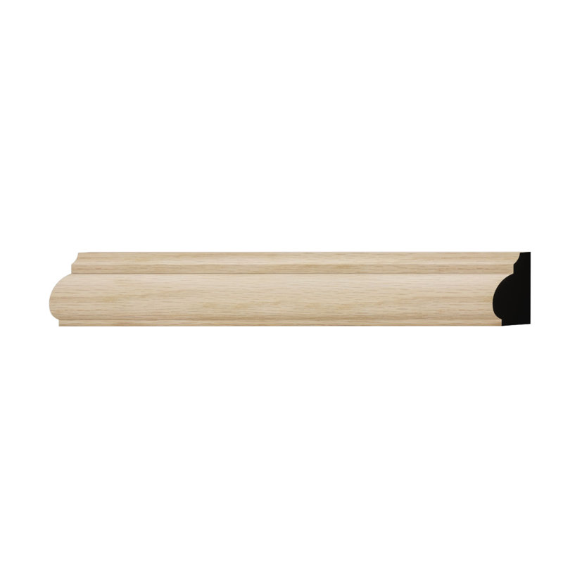 Wm1201 P 5/8 po x l 1 1/4 po x L 96 po Moulure de bois franc massif de qualité américaine, Chêne blanc
