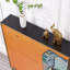 Rangement à chaussures peint éléphant orange
