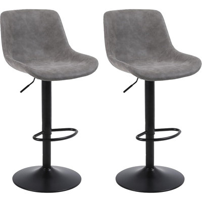 Bar Stools, Swivel Counter Height Barstools With Back, Adjustabl...
