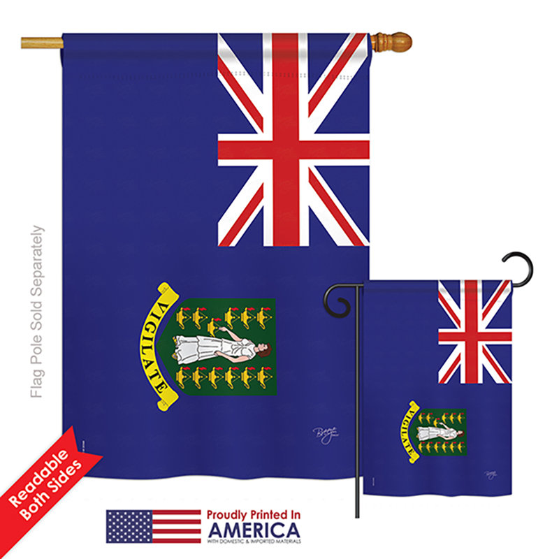 Ensemble de 2 côtés de polyester vierges pour les îles vierges britanniques of the world