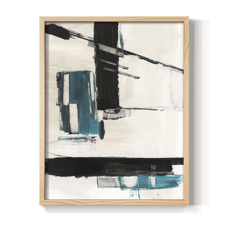 «Geometric Notes II», reproduction encadrée - bois massif, H 30 po x l 24 po
