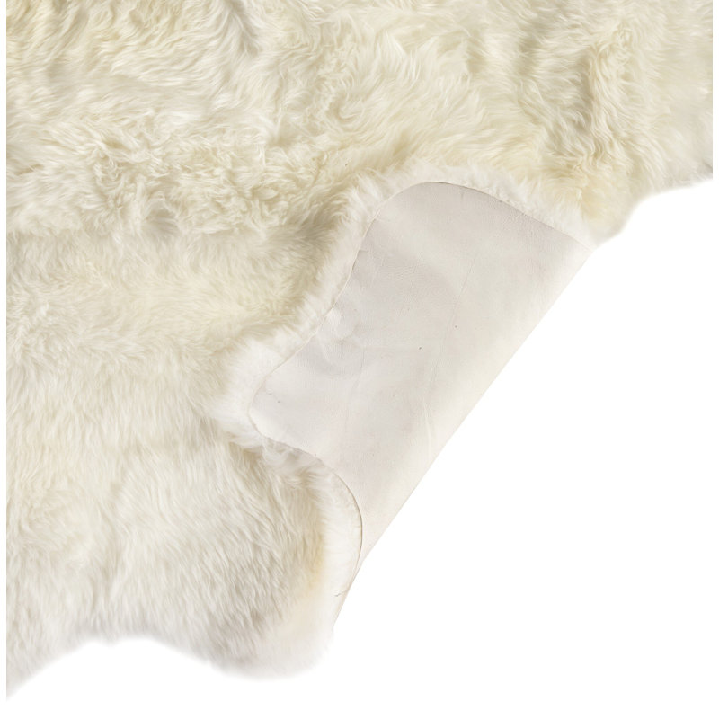 Lalo Sheepskin Area Rug in Cream, Novelty 4'5'' x 5'75''