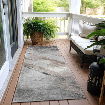Machine Washable Indoor/Outdoor Claudian ACN1541 Taupe Rug