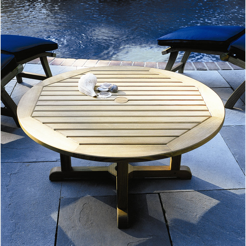 Essex Outdoor Round Teak Coffee Table