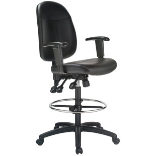 Genuine Leather Drafting Chair