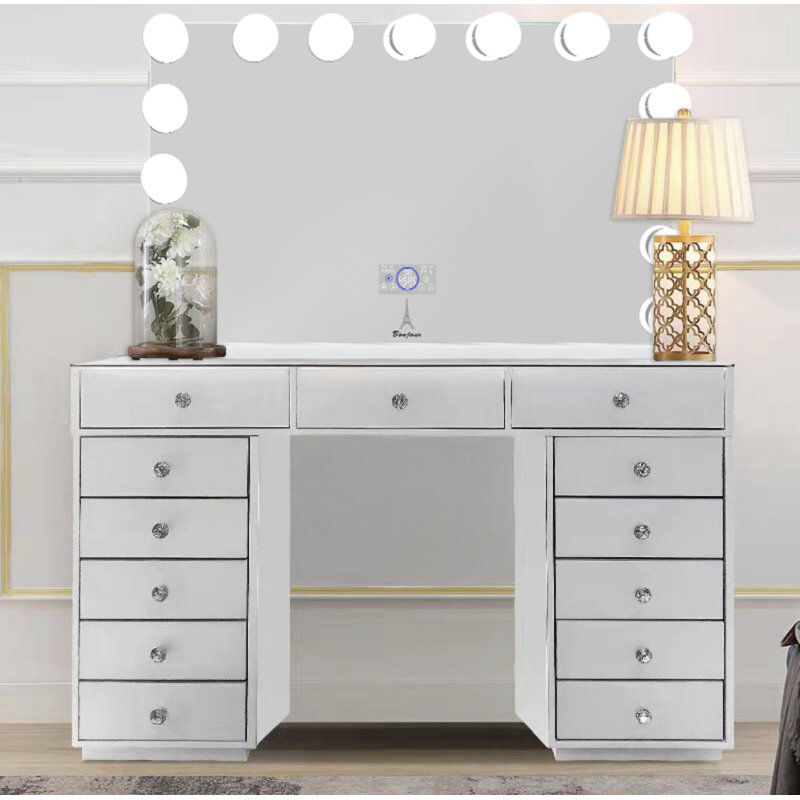 Coiffeuse Hollywood avec miroir, Rose