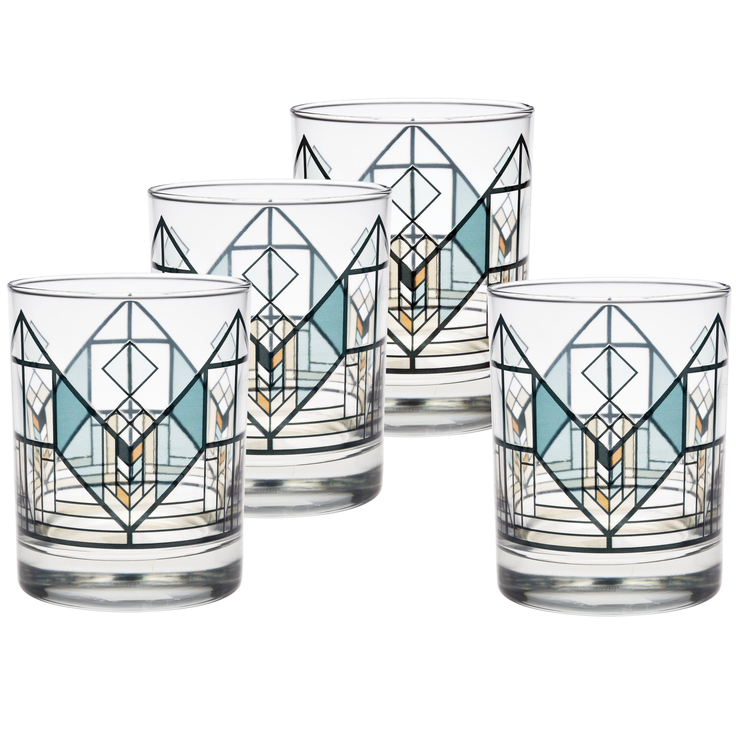 Frank Lloyd Wright Lake Geneva Tulip 14-Ounce DOF Double Old Fashioned Glass | Wayfair