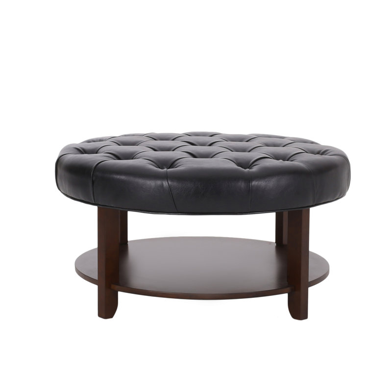 ROUND OTTOMAN, Black