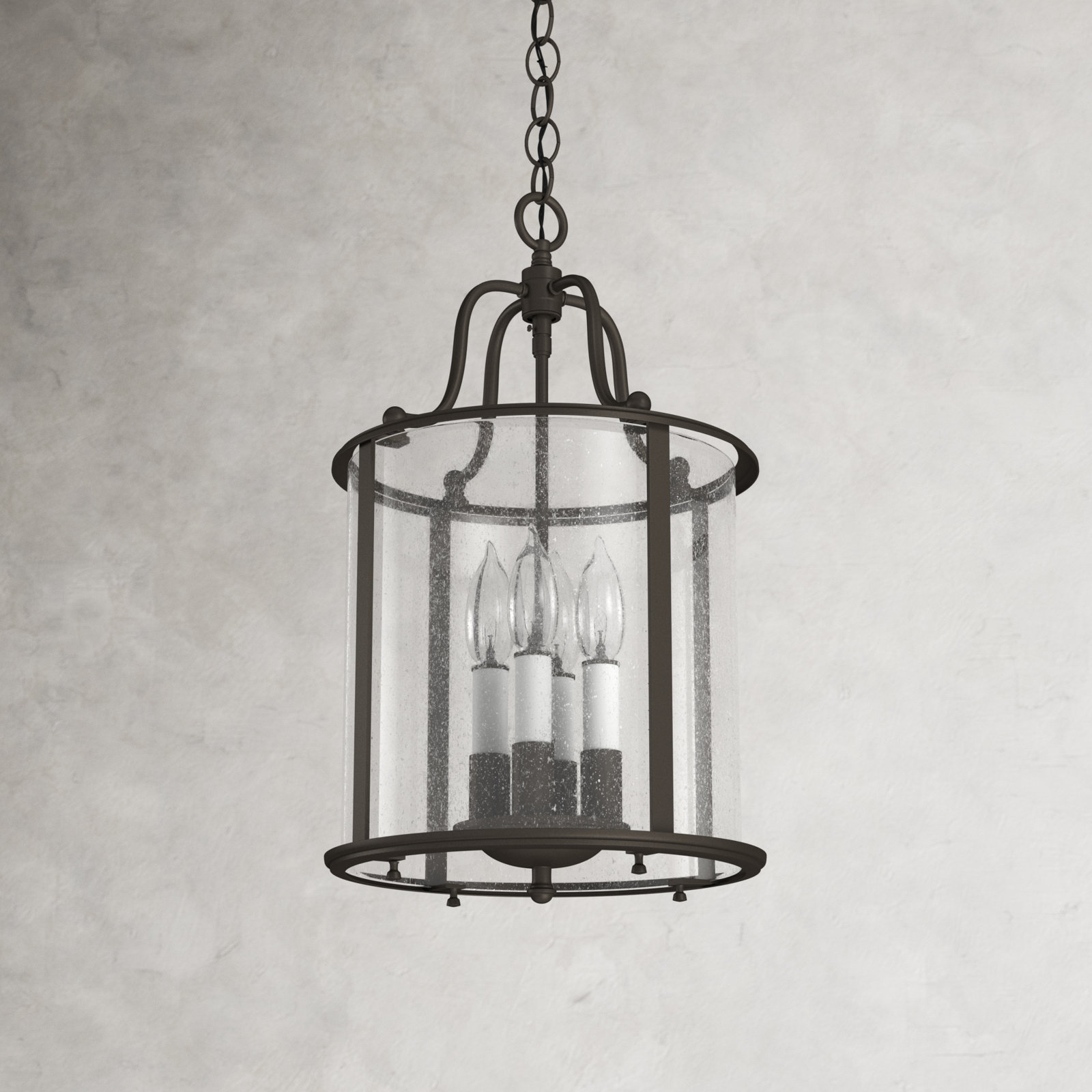 Tide 4 - Light Dimmable Lantern Chandelier, Olde Bronze