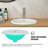 17"X15.5" White Semi-Recessed Ceramic Bathroom Sink - Countertop Vessel Design