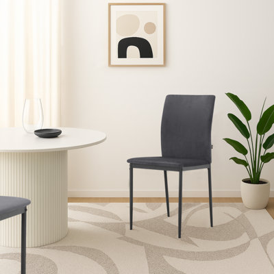 48cm H Velvet Upholstered Metal Armchair