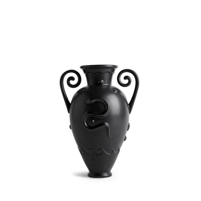 Pantheon Handmade Earthenware Jar, Black