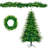 Pre-Lit Aspen Fir Artificial Christmas Tree With Wreath & Garland,Grass  Xmas Tree With 380 Multi-Colour LED Lights, 11 Lighting Modes, 861 PE Branch Tips, For Indoor Holiday Decor