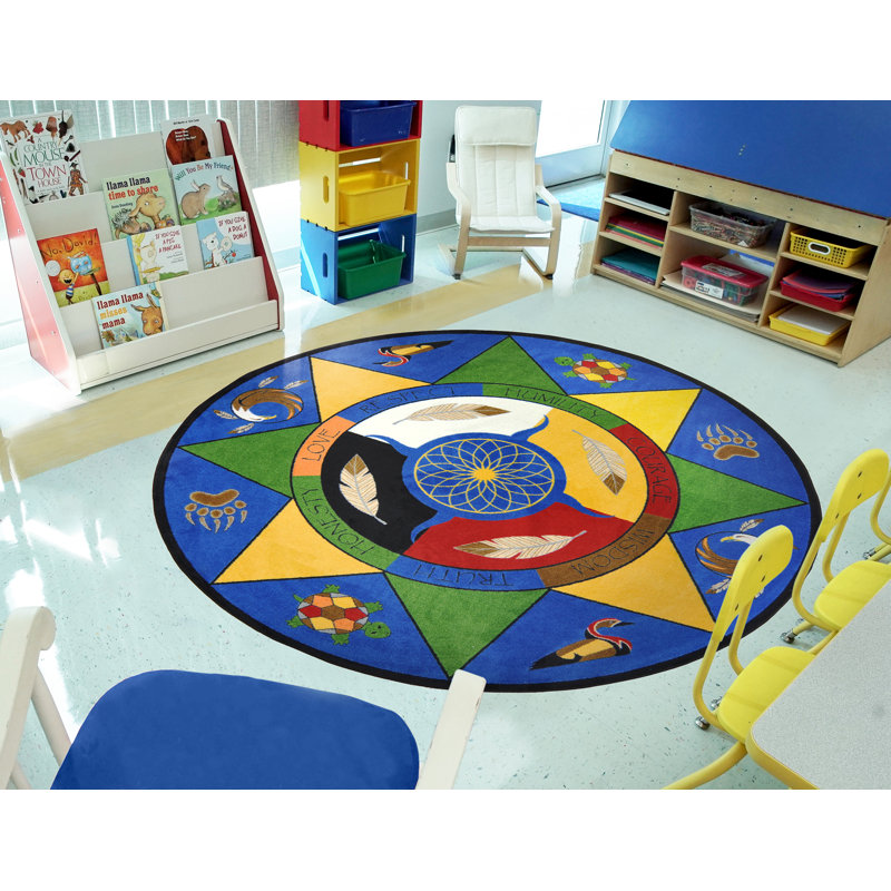 Tapis éducatif Spirit of Truth par Joy Carpets, Rond 5 pi 4 po