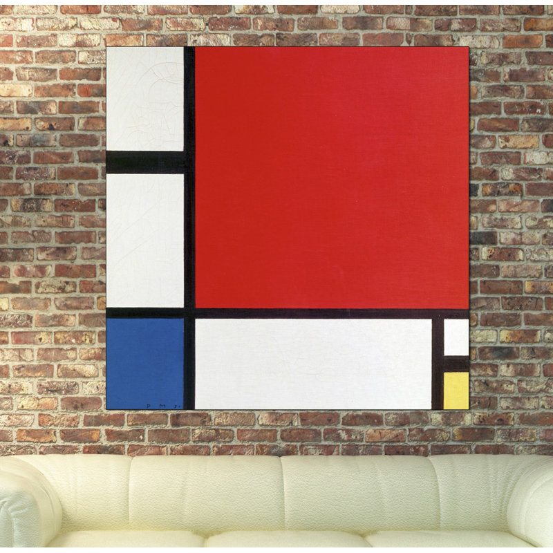 Piet Mondrian - Wrapped Canvas Print, 100cm H x 100cm W x 1.8cm D