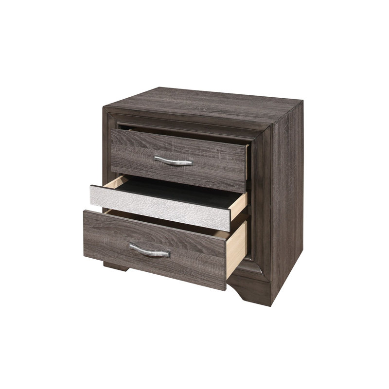 Lit plateforme avec rangement en cuir Jarya 3-3_Betta, gris, Grand