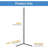 55.9-inch Black LED Novel Floor Lamp with Remote Control Colour Light Change
